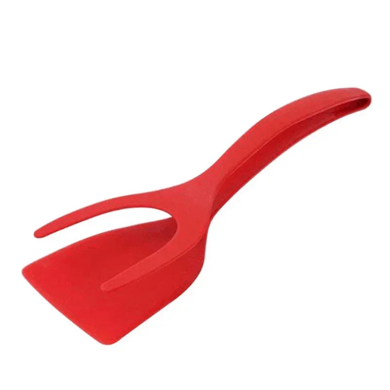 2 in 1 Nylon Grip Flip Tongs Egg Spatula Tongs Steak Spatula Tongs Clamp Pancake Fried Turners Kitchen Accessories Kitchen Items